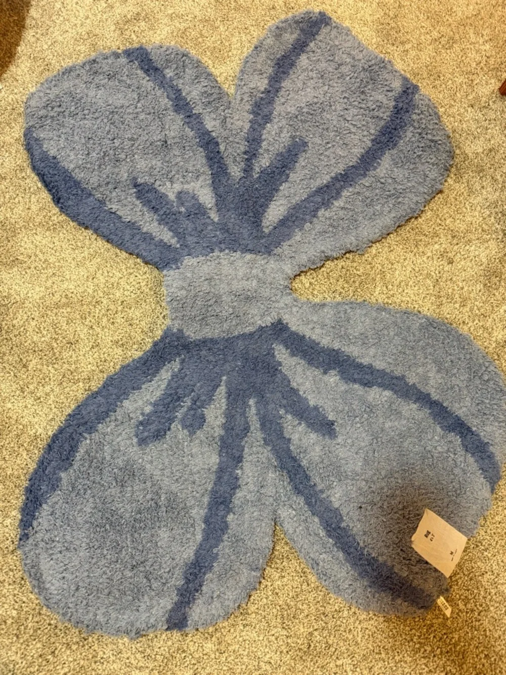 Urban Outfitters Blue Bow Shaped Bath Mat